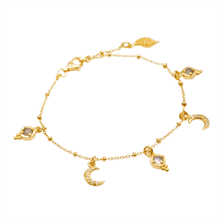 Ananda Soul - Am Whole Armbånd - Gold - Labradorite - Moonstone